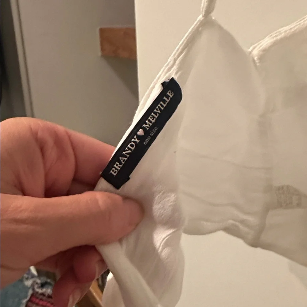 Brandy Melville white tyed top - Picture 6 of 7